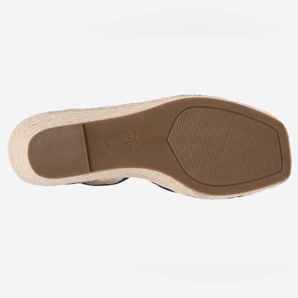 🌴🌺🌴 “Crown Vintage” Espadrille black suede Wedge Sandal size 8 🌴🌺🌴 - Picture 8 of 12